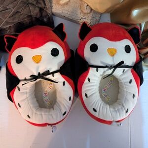Squishmallows White and Black Slippers